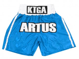 Pantalones boxeo personalizados : KNBXCUST-2042-Cielo azul